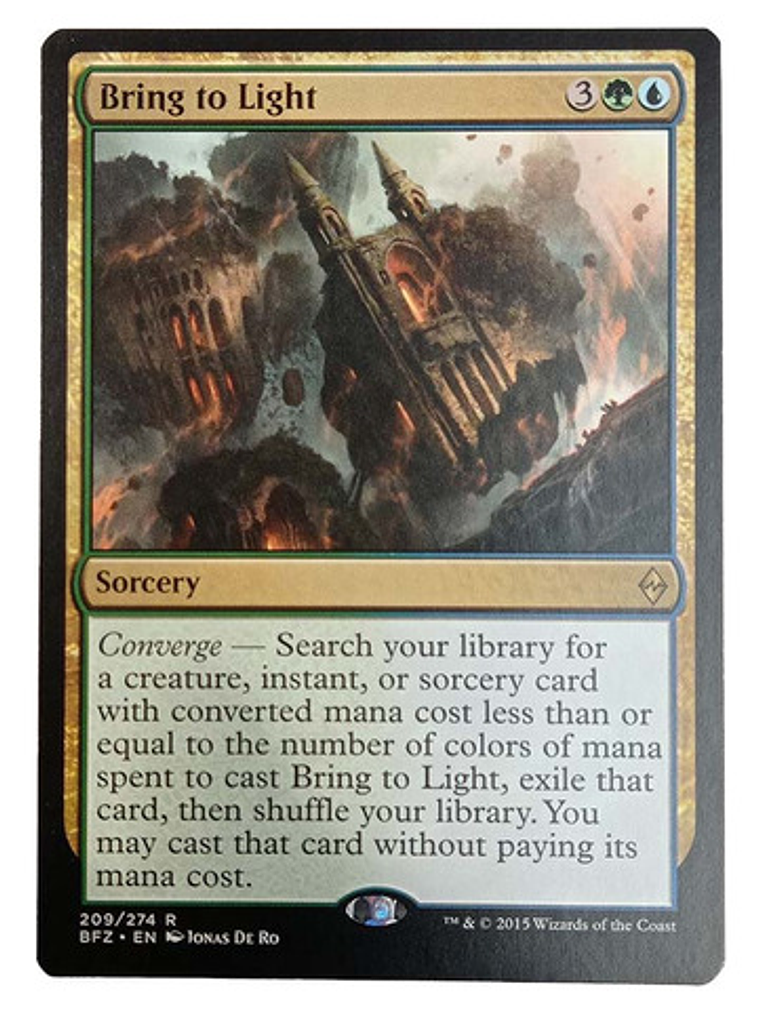 Carta Magic Bring To Light [zendikar] Mtg Sorcery 1