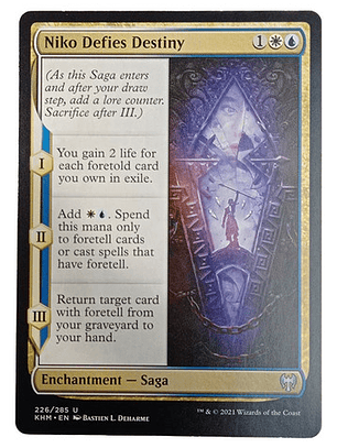 Carta Magic Niko Defies Destiny [kaldheim] Mtg Enchantment