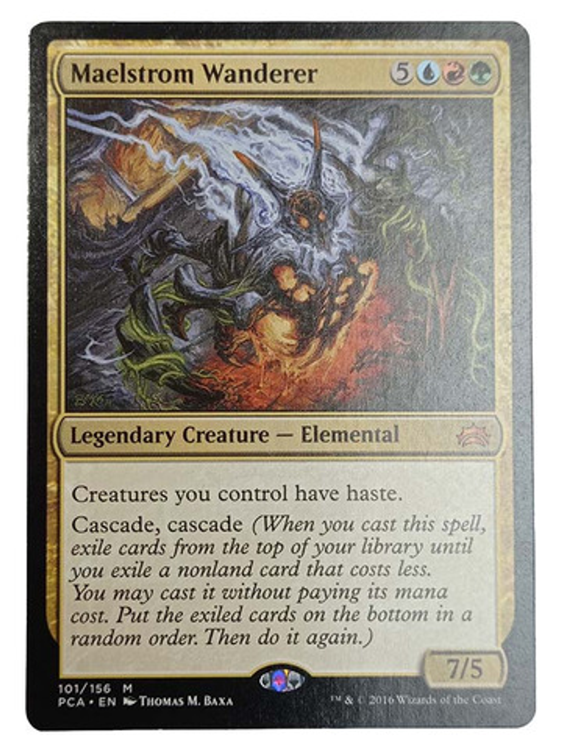 Carta Magic Maelstrom Wanderer [planechase Anth] Mtg 1