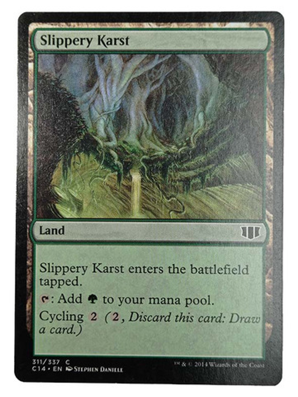 Carta Magic Slippery Karst [c14] Mtg Land 1