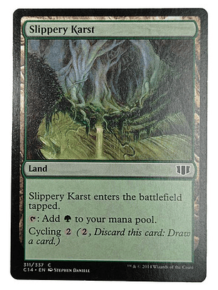 Carta Magic Slippery Karst [c14] Mtg Land