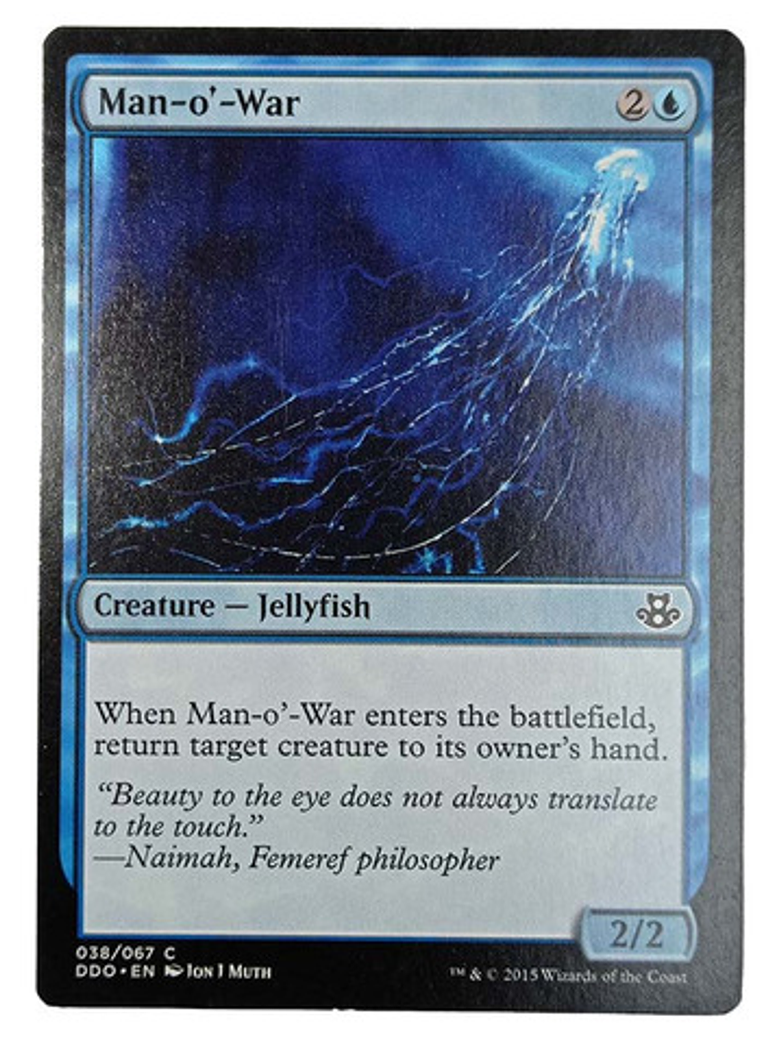 Carta Magic Man-o'-war [elspeth V Kiora] Mtg Jellyfish 1