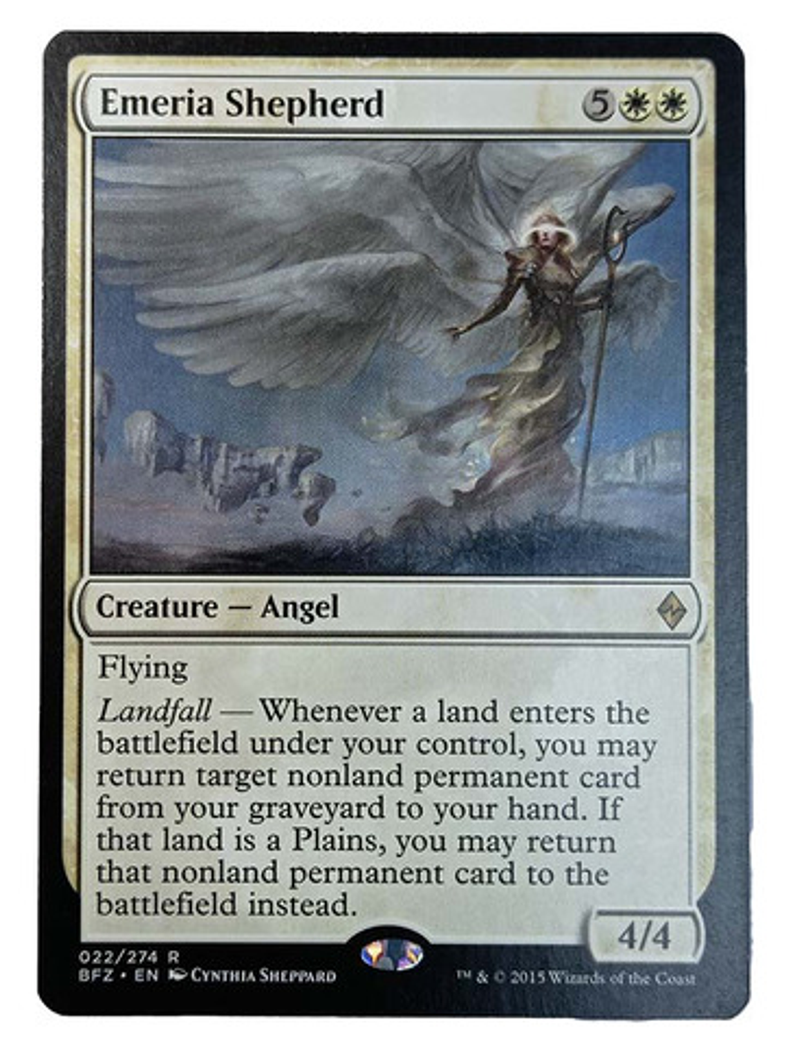 Carta Magic Emeria Shepherd [zendikar] Mtg Angel 1