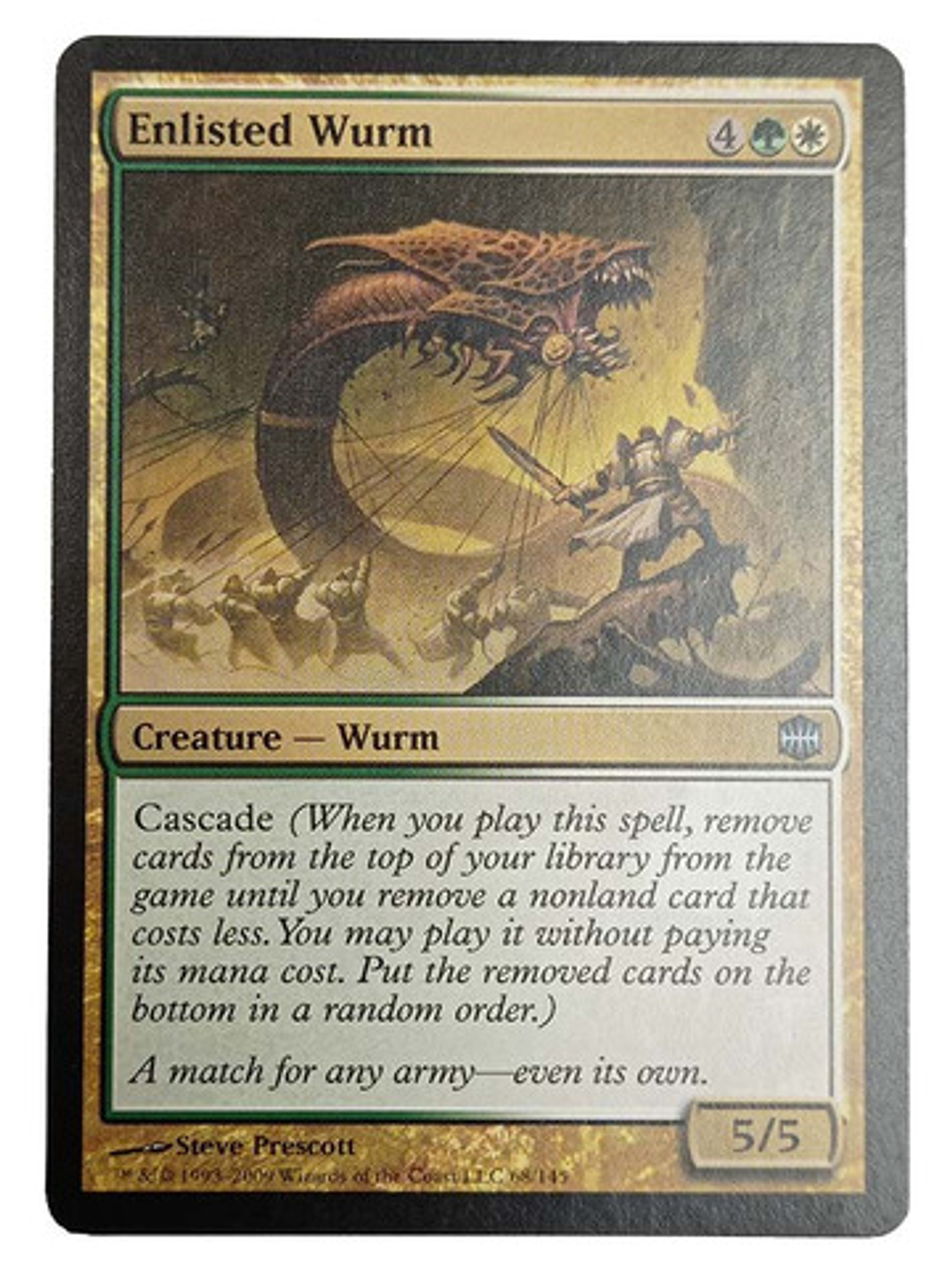 Carta Magic Enlisted Wurm [alara] Mtg Wurm 1