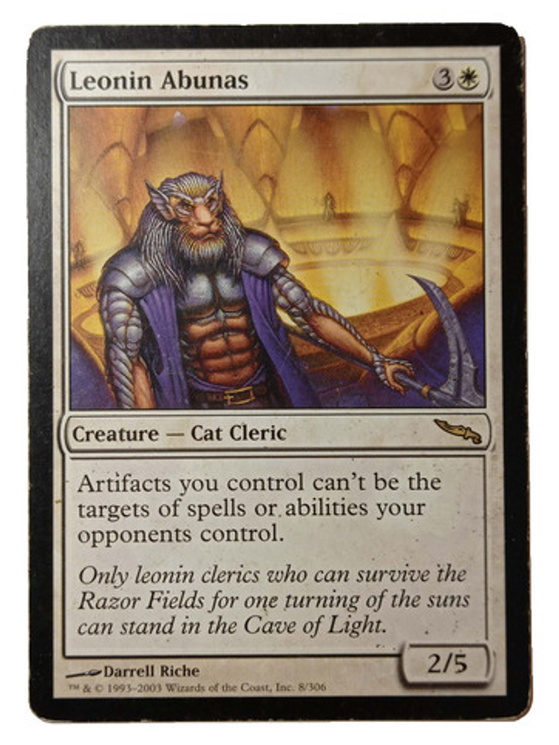 Carta Magic Leonin Abunas [mirrodin] Mtg Cat Cleric 1