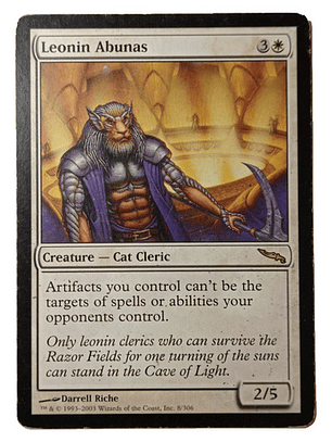 Carta Magic Leonin Abunas [mirrodin] Mtg Cat Cleric