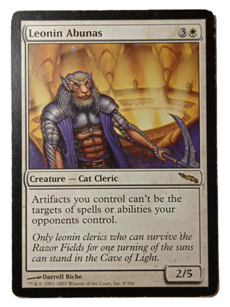 Carta Magic Leonin Abunas [mirrodin] Mtg Cat Cleric 1