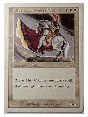 Carta Magic Order Of The Sacred Torch [6ed] Mtg Paladin