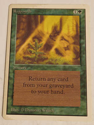 Carta Magic Regrowth [unlimited 2ed] Mtg Sorcery