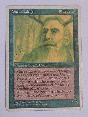 Carta Magic Gaea's Liege [4ed] Mtg Creature