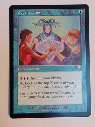 Carta Magic Soothsaying [mercadian Masques] Mtg Enchant