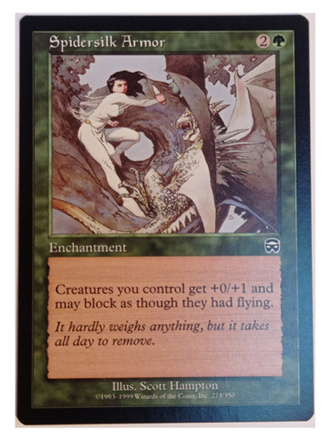 Carta Magic Spidersilk Armor [mercadian Masques] Mtg Enchant 1