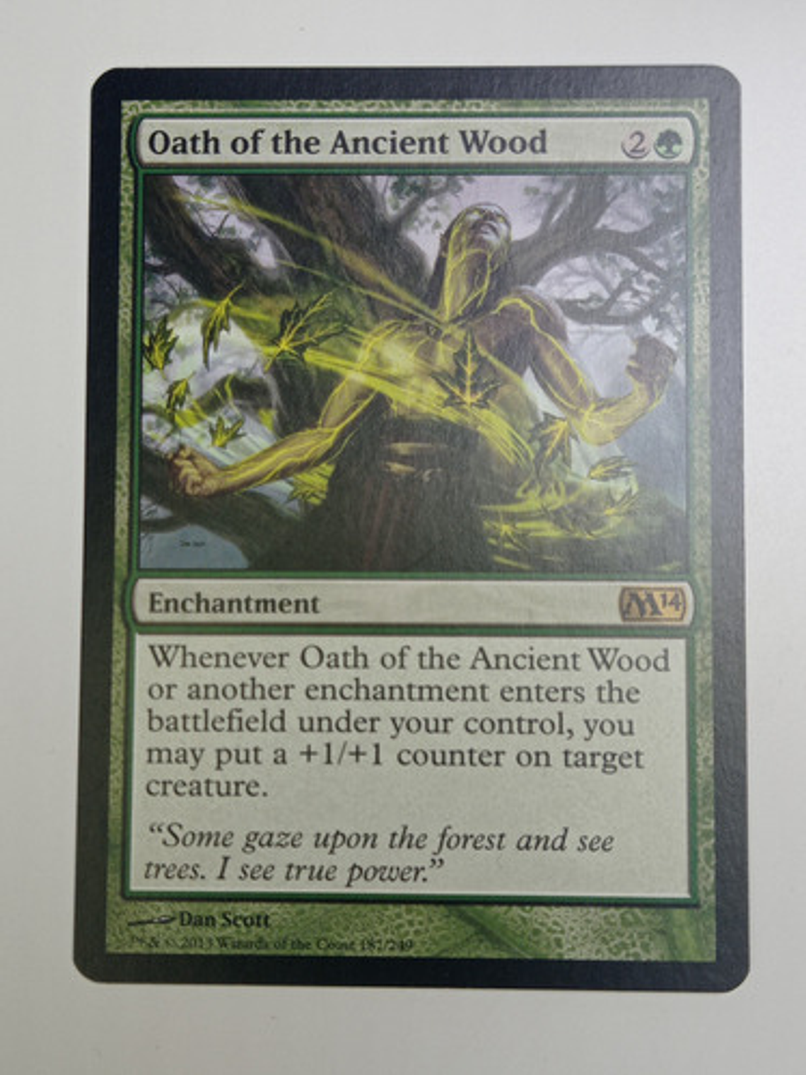 Carta Magic Oath Of The Ancient Wood [m14] Mtg Enchantment 1