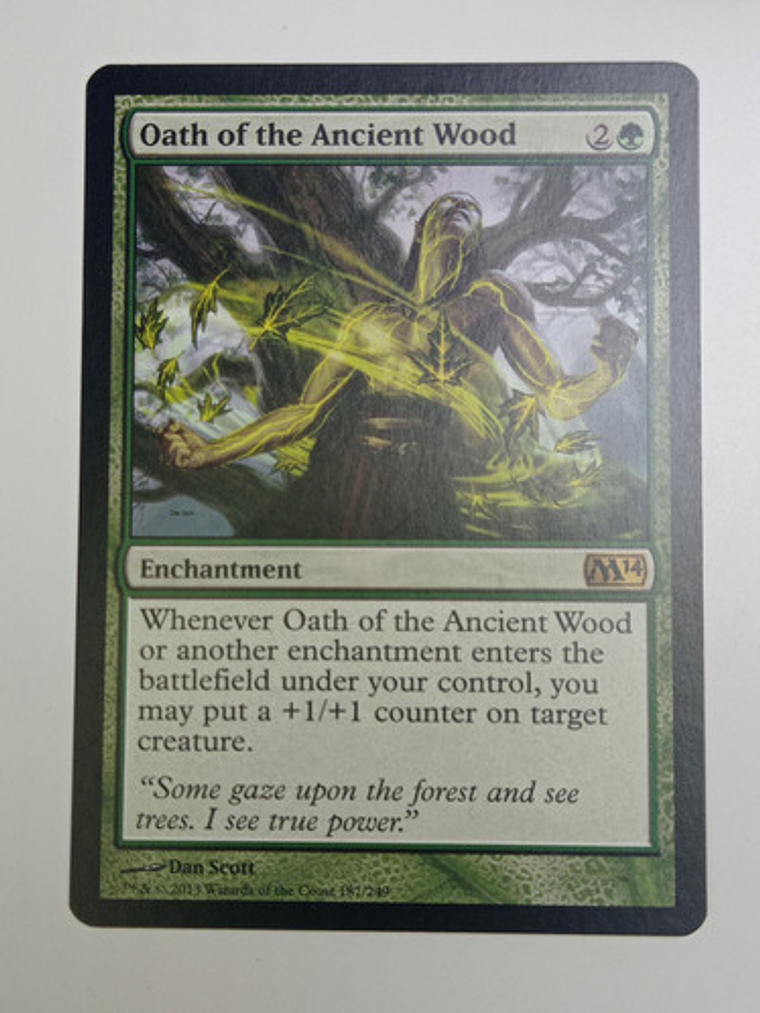 Carta Magic Oath Of The Ancient Wood [m14] Mtg Enchantment 1