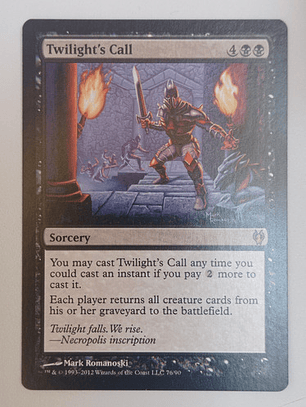 Carta Magic Twilight's Call [izzet Golgari] Mtg Sorcery