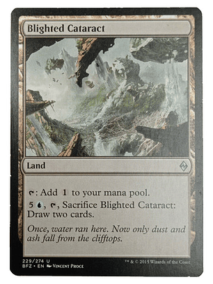 Carta Magic Blighted Cataract [zendikar] Mtg Land