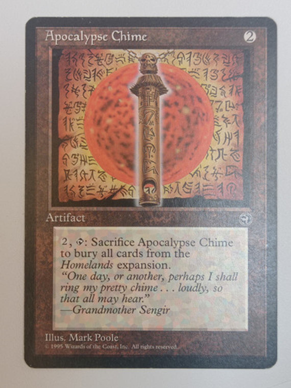 Carta Magic Apocalypse Chime [homelands] Mtg Artifact 1