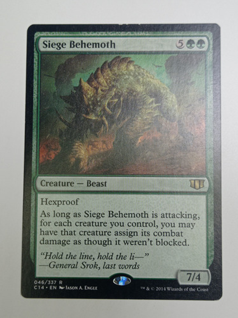 Carta Magic Siege Behemoth [c14] Mtg Beast 1
