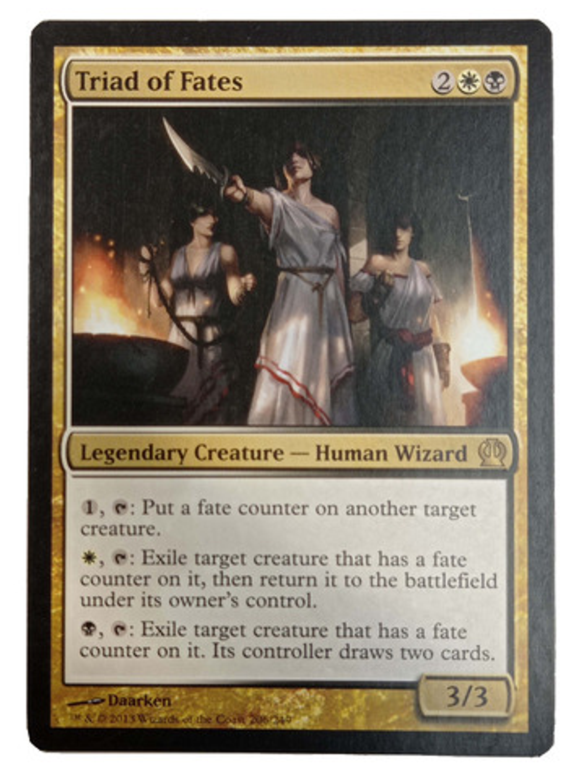 Carta Magic Triad Of Fates [theros] Mtg Wizard 1