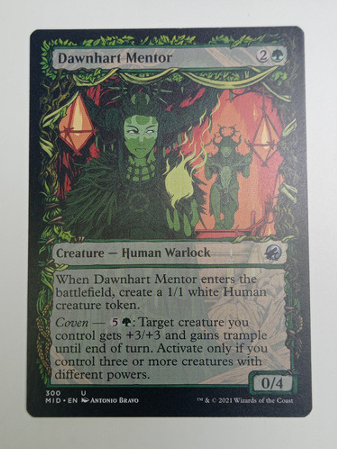 Carta Magic Dawnhart Mentor [mid] Mtg Human Warlock 1