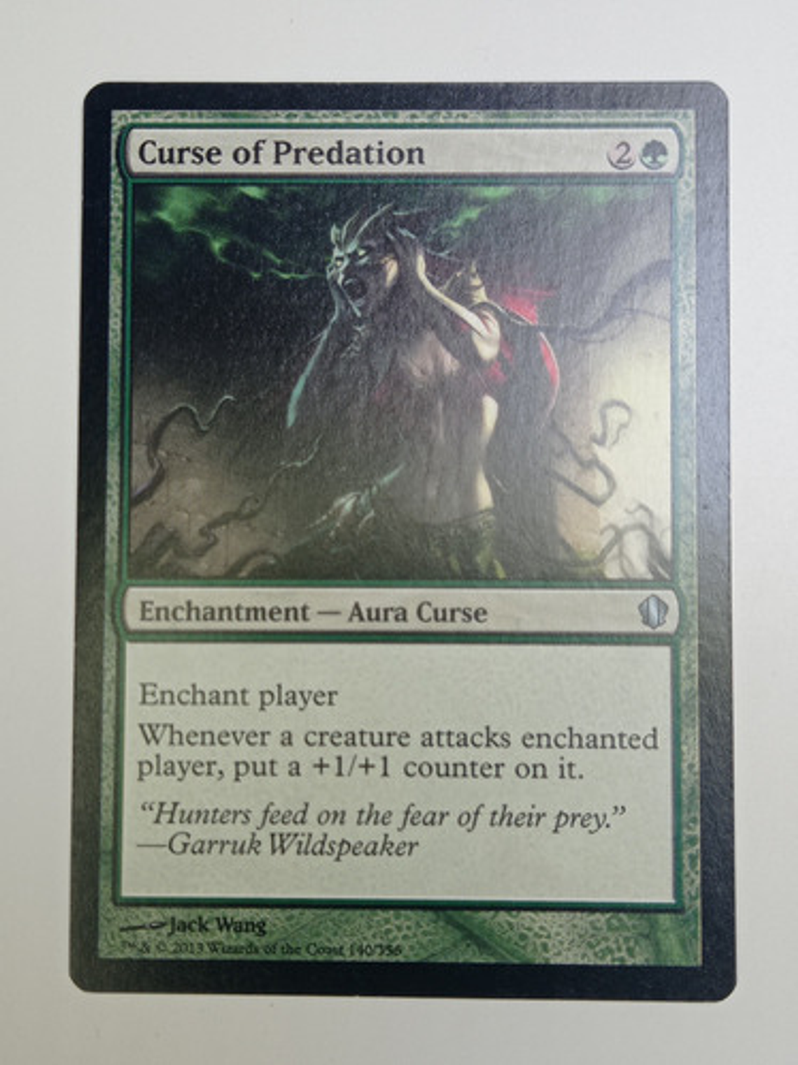 Carta Magic Curse Of Predation [c13] Mtg Enchantment 1