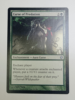 Carta Magic Curse Of Predation [c13] Mtg Enchantment