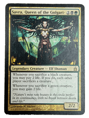 Carta Savra Queen Of The Golgari [ravnica] Mtg Elf Shaman
