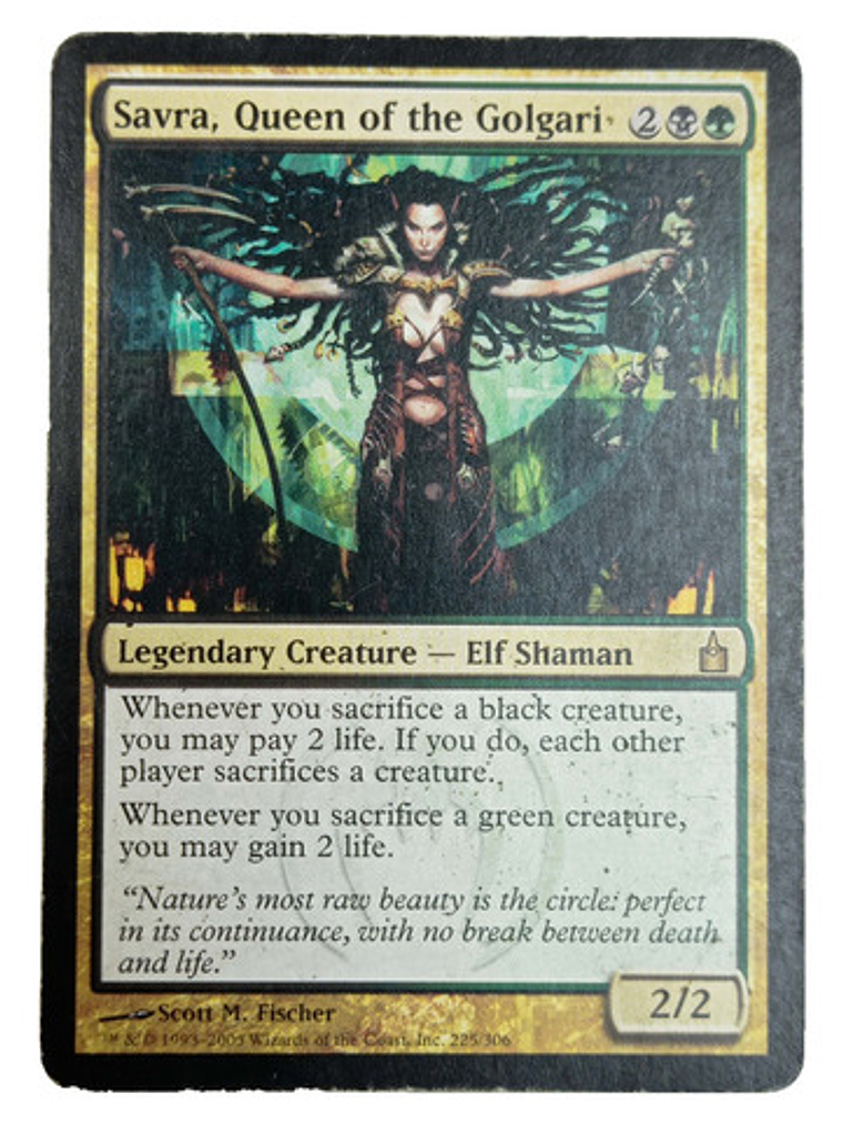 Carta Savra Queen Of The Golgari [ravnica] Mtg Elf Shaman 1