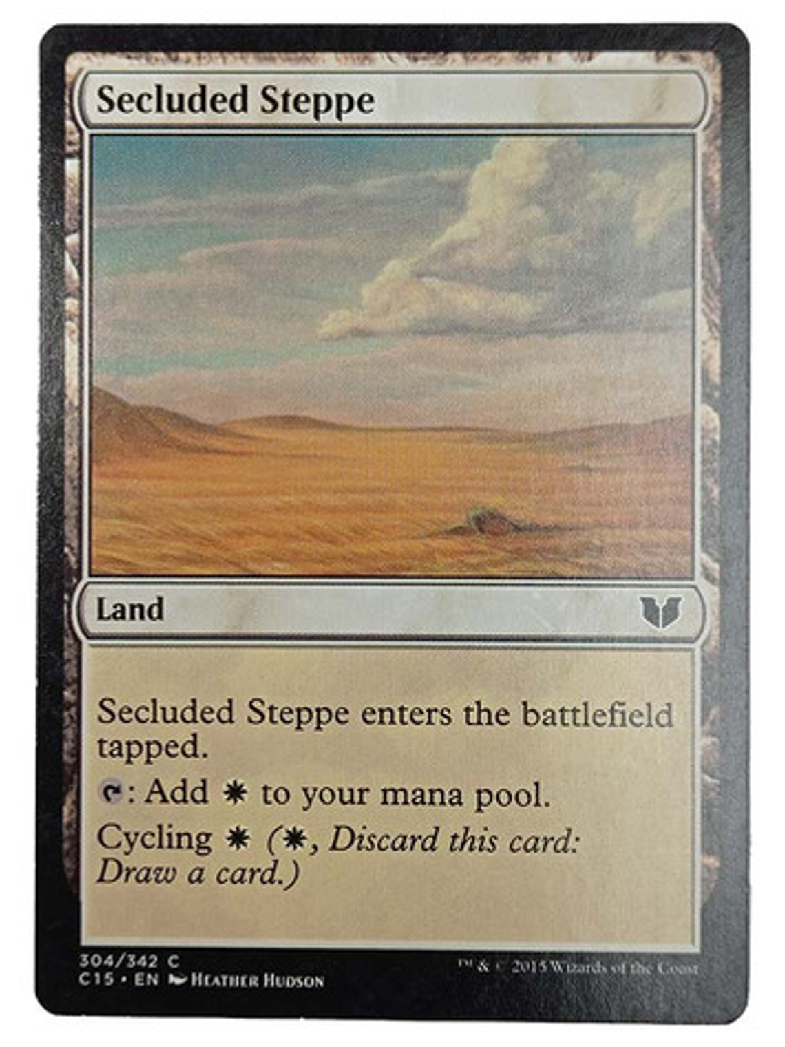 Carta Magic Secluded Steppe [c15] Mtg Land 1