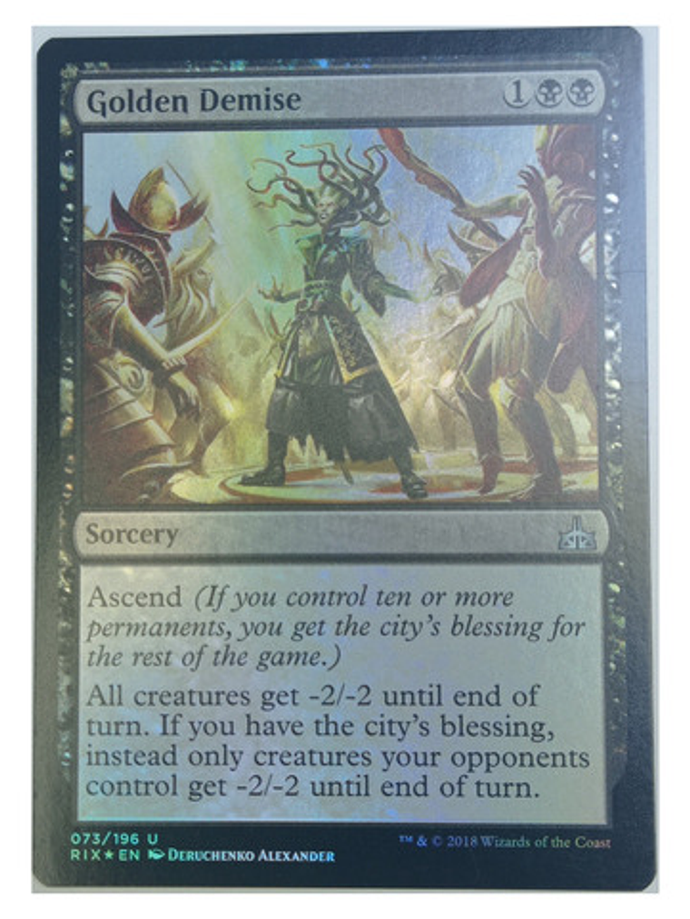 Carta Magic Golden Demise (foil) [ixalan] Mtg Sorcery 1