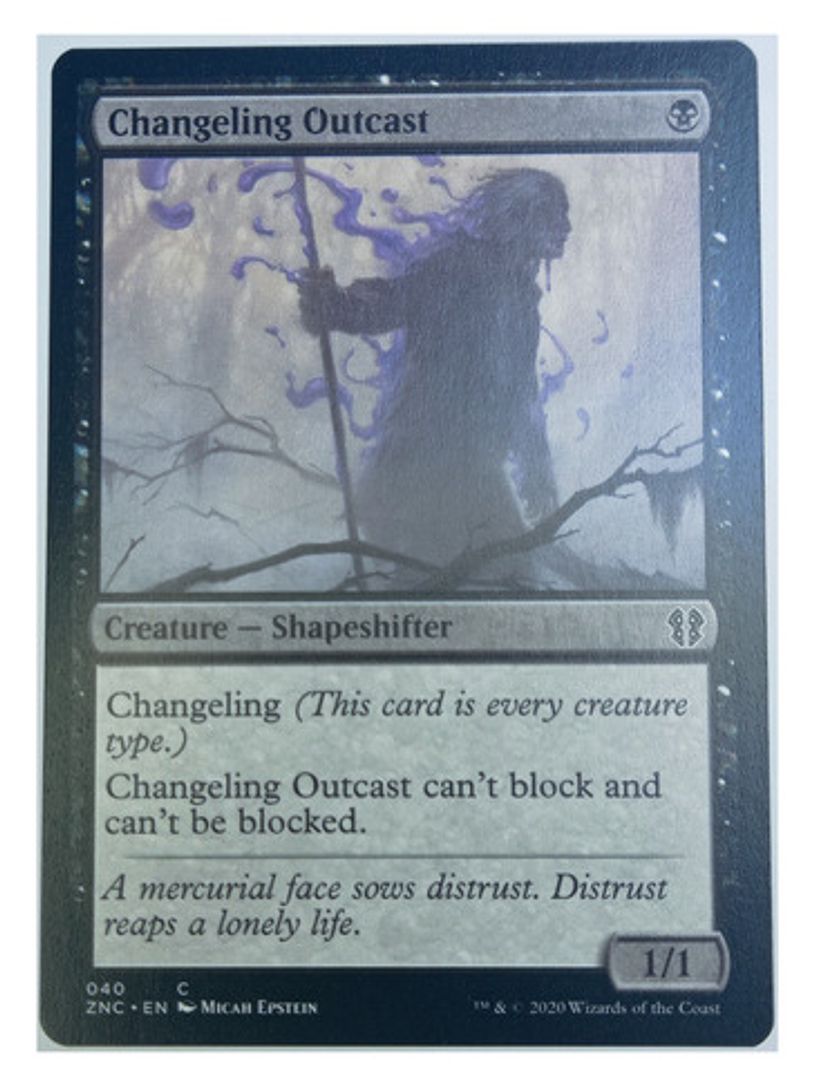 Carta Magic Changeling Outcast [zendikar Rising] Mtg 1