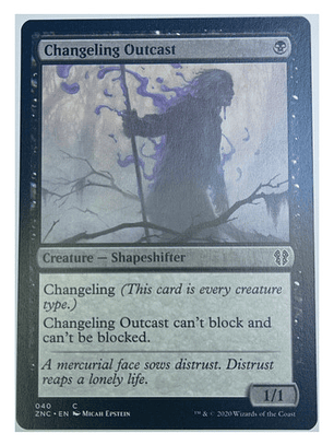 Carta Magic Changeling Outcast [zendikar Rising] Mtg