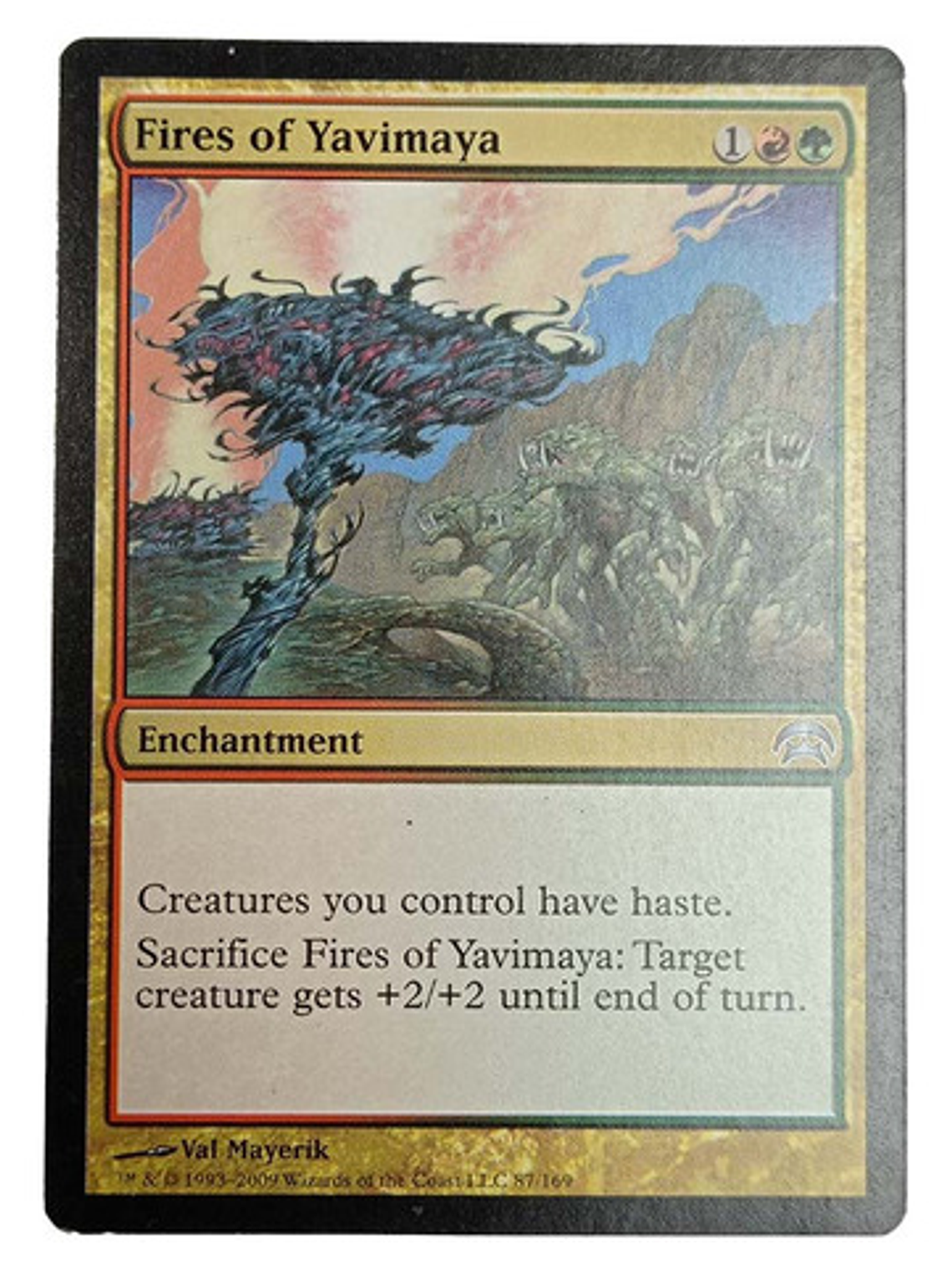 Carta Magic Fires Of Yavimaya [planechase] Mtg Enchantment 1