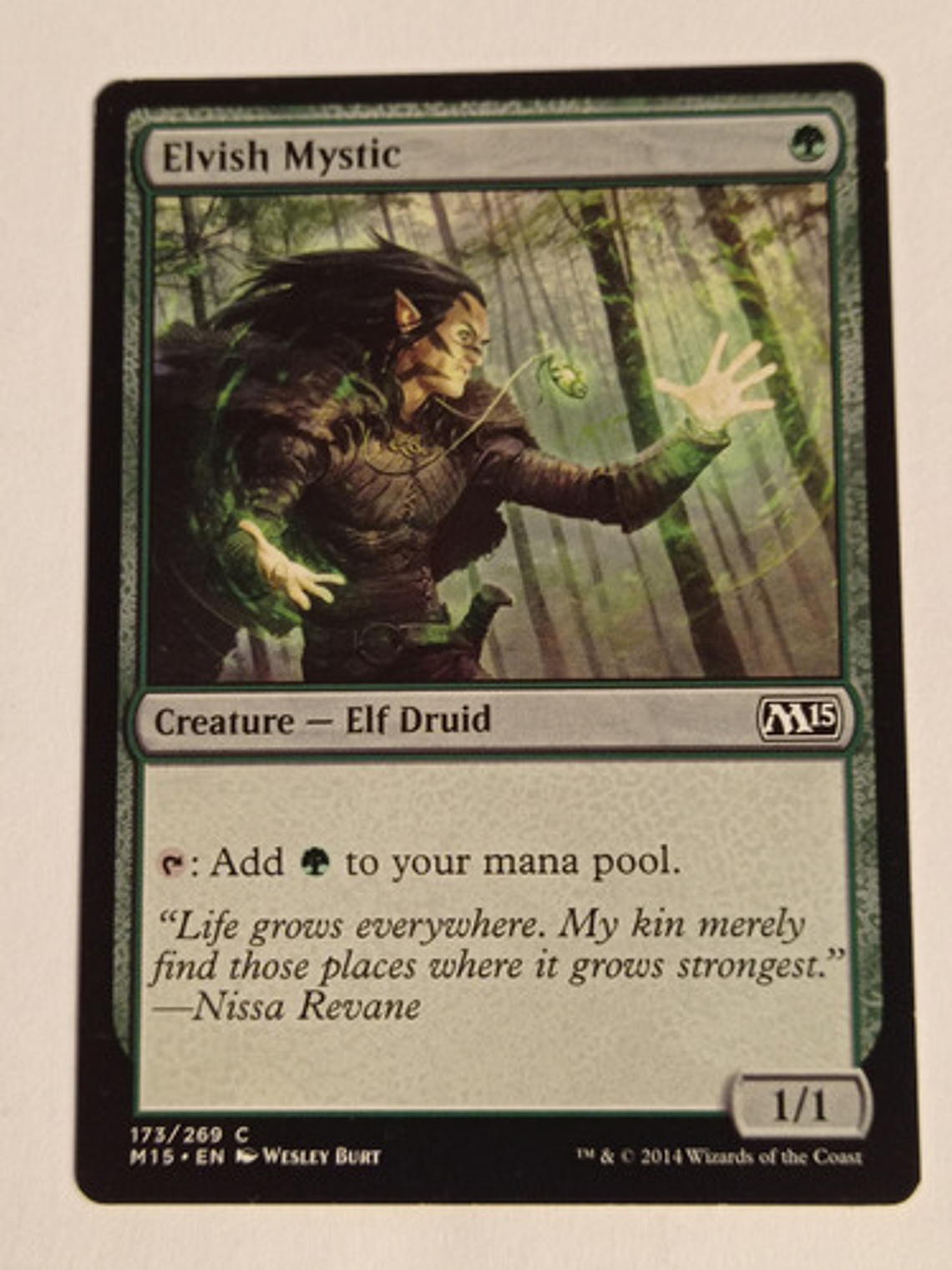 Carta Magic Elvish Mystic [m15] Mtg Elf Druid 1