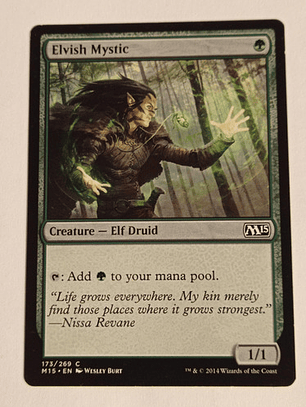 Carta Magic Elvish Mystic [m15] Mtg Elf Druid