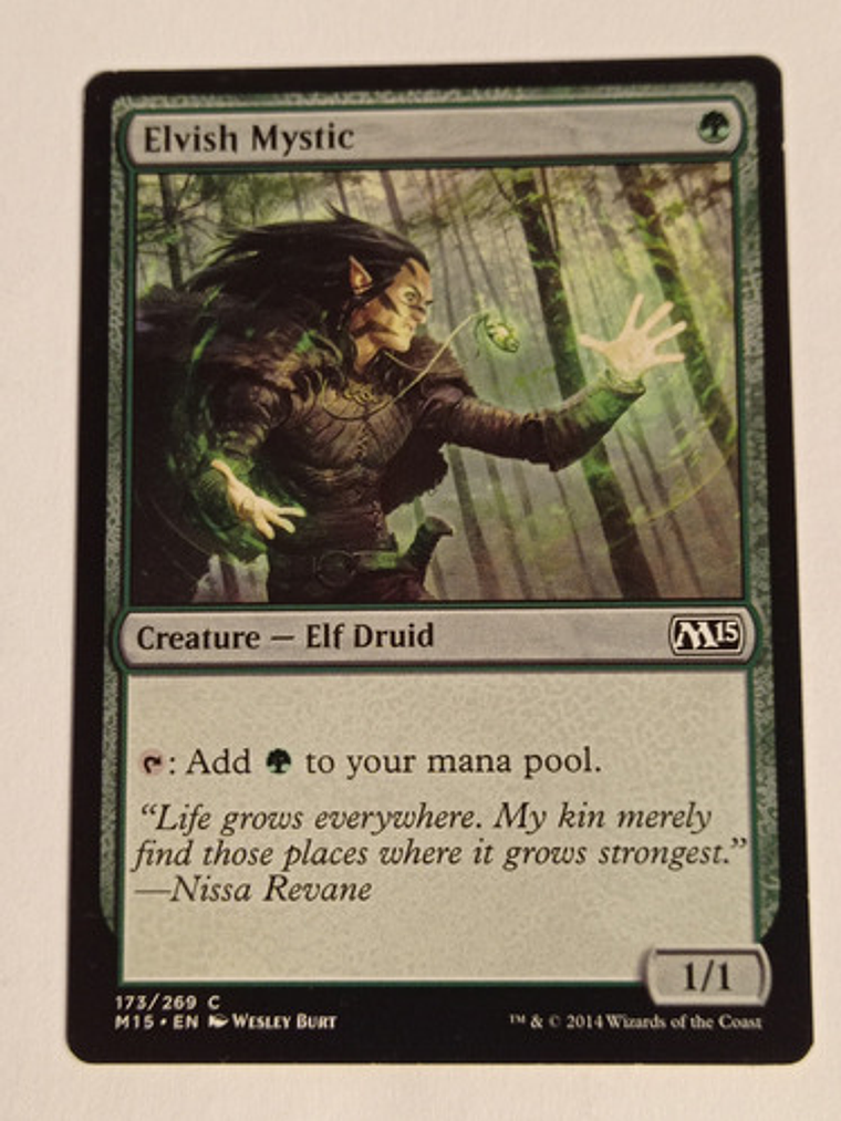 Carta Magic Elvish Mystic [m15] Mtg Elf Druid 1