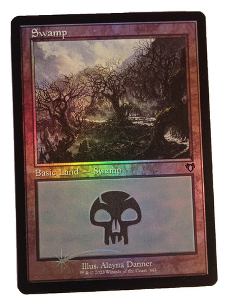 Carta Magic Commander Masters Swamp Land (foil) Mtg 1