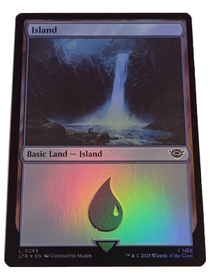 Carta Magic Lord Of The Rings Island Land (foil) Mtg