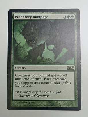 Carta Magic Predatory Rampage [m13] Mtg Sorcery