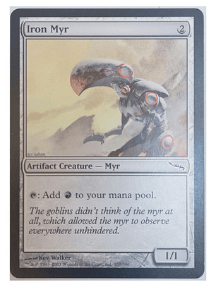 Carta Magic Iron Myr [mirrodin] Mtg Artifact Creature
