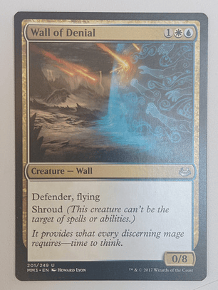 Carta Magic Wall Of Denial [mm17] Mtg Wall