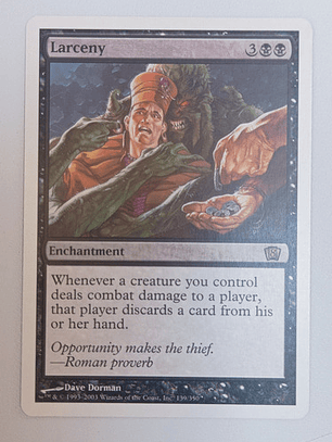 Carta Magic Larceny [8ed] Mtg Enchantment