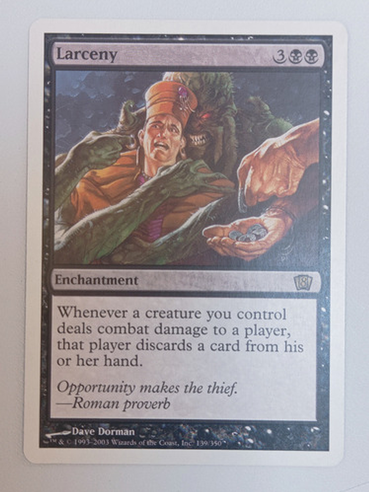 Carta Magic Larceny [8ed] Mtg Enchantment 1