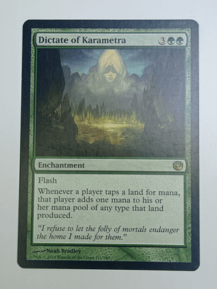 Carta Magic Dictate Of Karametra [nyx] Mtg Enchantment