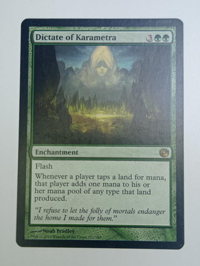 Carta Magic Dictate Of Karametra [nyx] Mtg Enchantment 1