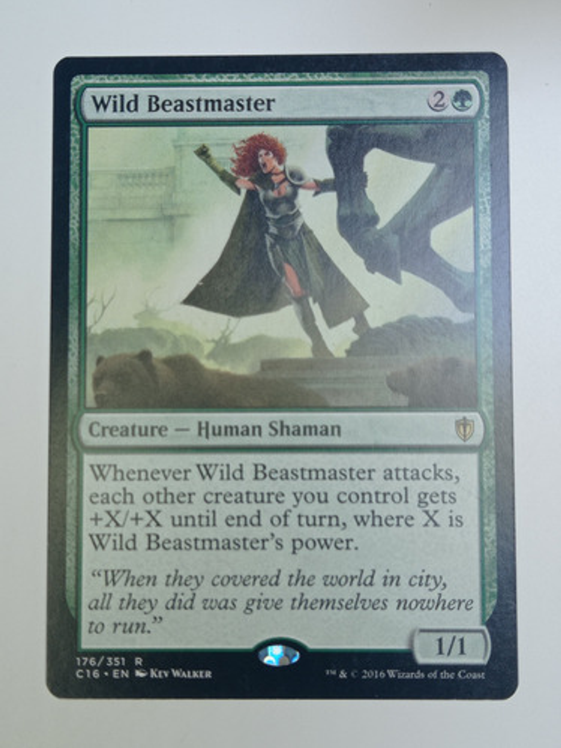 Carta Magic Wild Beastmaster [c16] Mtg Human Shaman 1