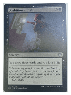 Carta Magic Ambition's Cost [c20] Mtg Sorcery