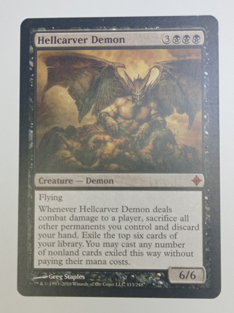 Carta Magic Hellcarver Demon [rise Eldrazi] Mtg Demon 1