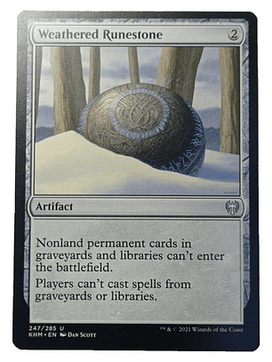 Carta Magic Weathered Runestone [kaldheim] Mtg Artifact