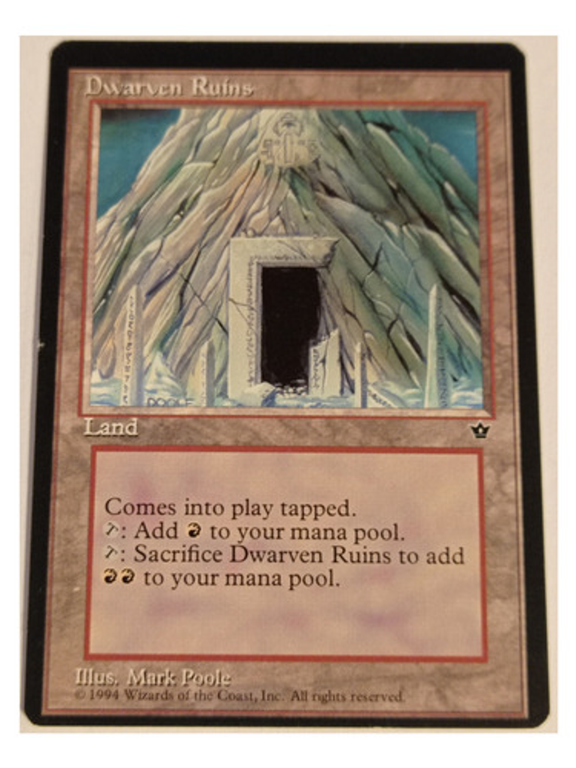 Carta Magic Dwarven Ruins [fallen Empires] Mtg Land 1